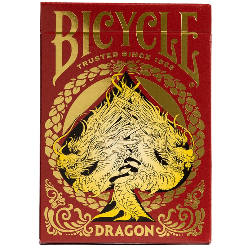 Bicycle - Carte de jeu Standard 54 pièce(s) Dragon Red - flash vidéo