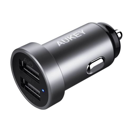 Aukey - Chargeur de voiture 24W à 2 ports Enduro Duo - flash vidéo