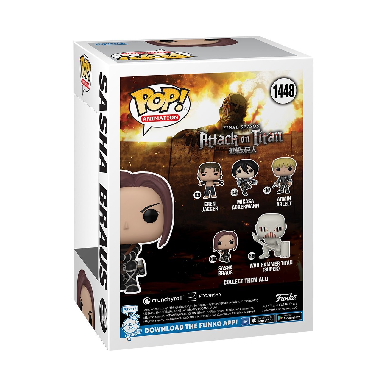 Funko Pop! Animation: Attack on Titan Final Season - Sasha Braus - flash vidéo