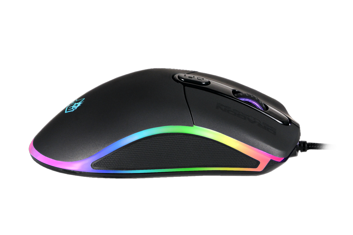 Dragonwar G21 7000dpi souris de jeu RGB ergonomique et personnalisable avec 7 boutons - Noir - flash vidéo