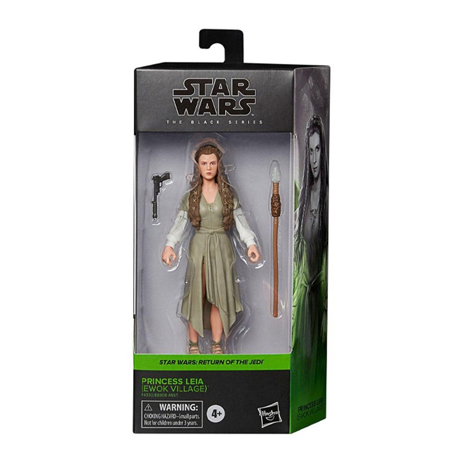 Star Wars The Black Series - Figurine d'action de la princesse Leia (Village Ewok) 15cm - flash vidéo