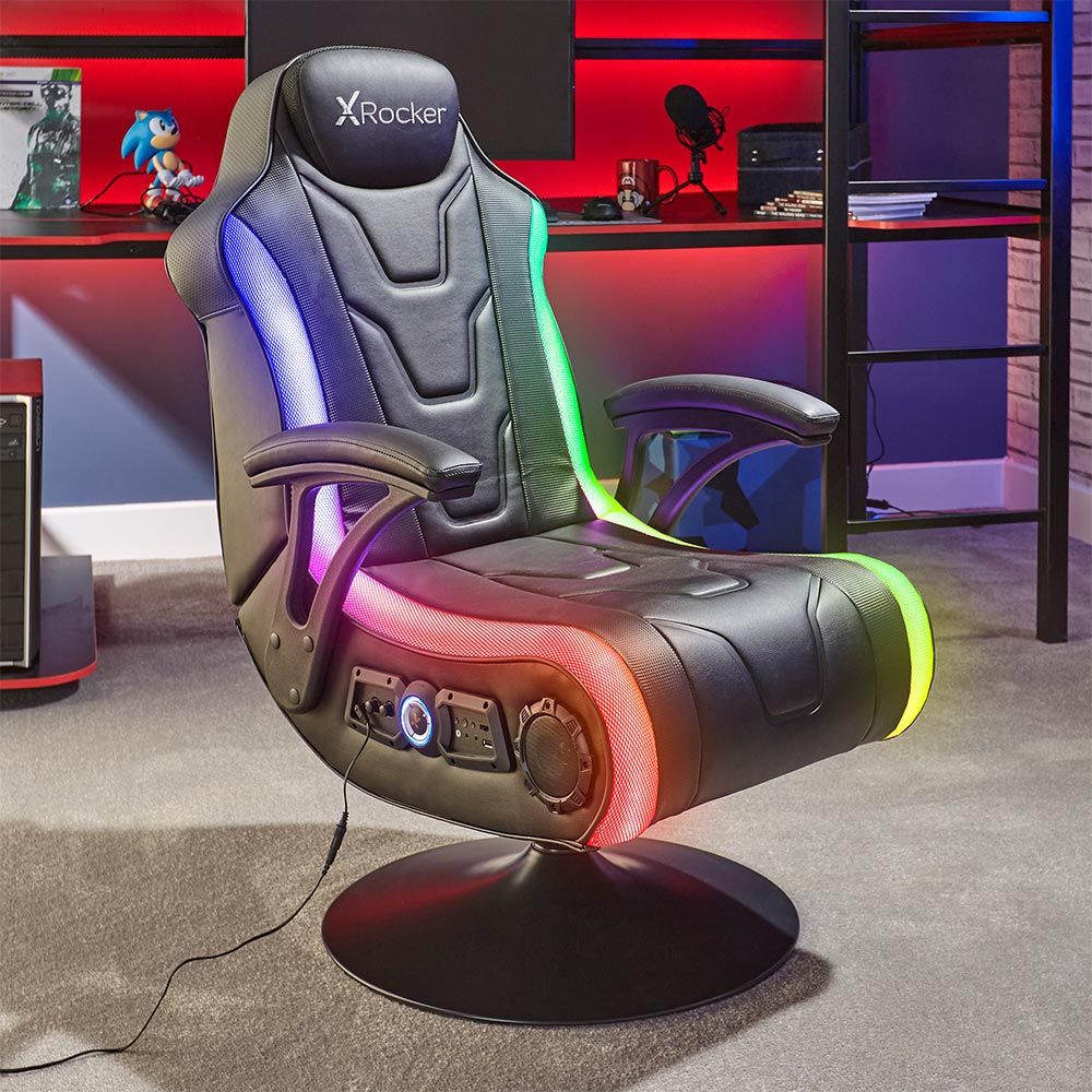 X Rocker - Monsoon RGB 4.1 Neo Motion LED Gaming Chair - flash vidéo