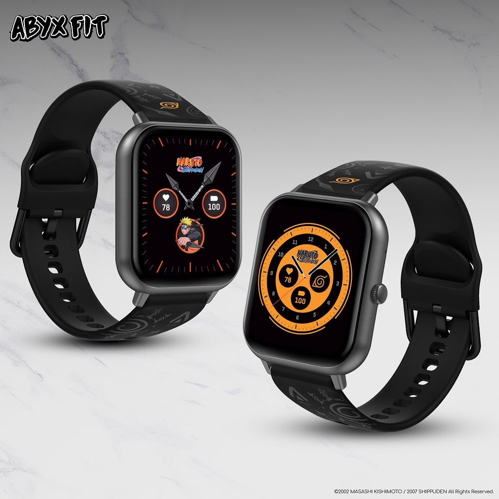 Abyx Fit - Bracelet universel Naruto Shippuden - Symbole Konoha 20mm pour montre connectée - flash vidéo