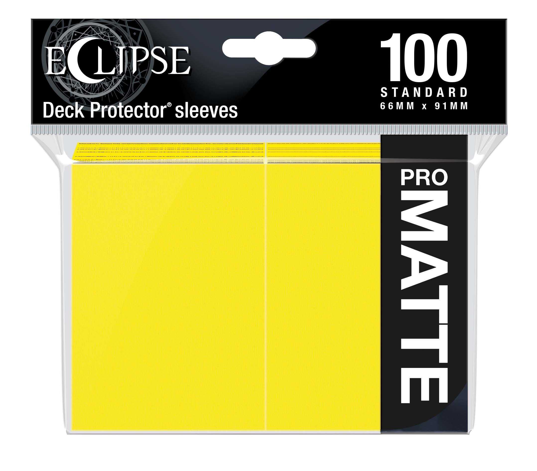 Ultra Pro - Eclipse Matte Sachet de 100 protèges cartes standard Jaune Citron (66 x 91 mm) - flash vidéo