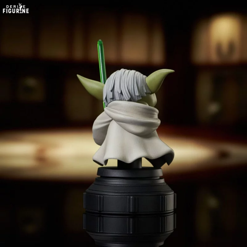 Diamond Select Toys - Star Wars Clone Wars Animated - Yoda Mini-Bust 1/7 13cm - flash vidéo