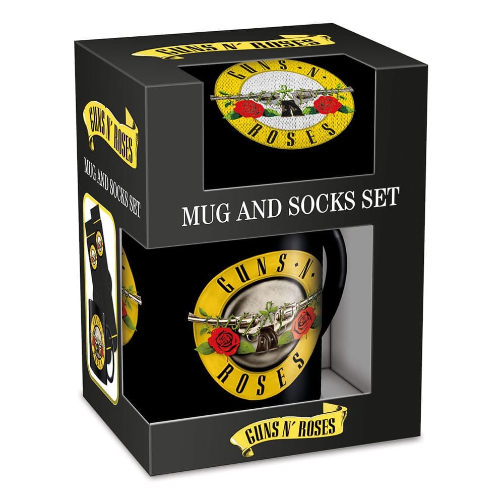 Guns N’ Roses - Coffret cadeau avec tasse 315ml et paire de chaussette EU 41-45 "Guns N Roses" - flash vidéo