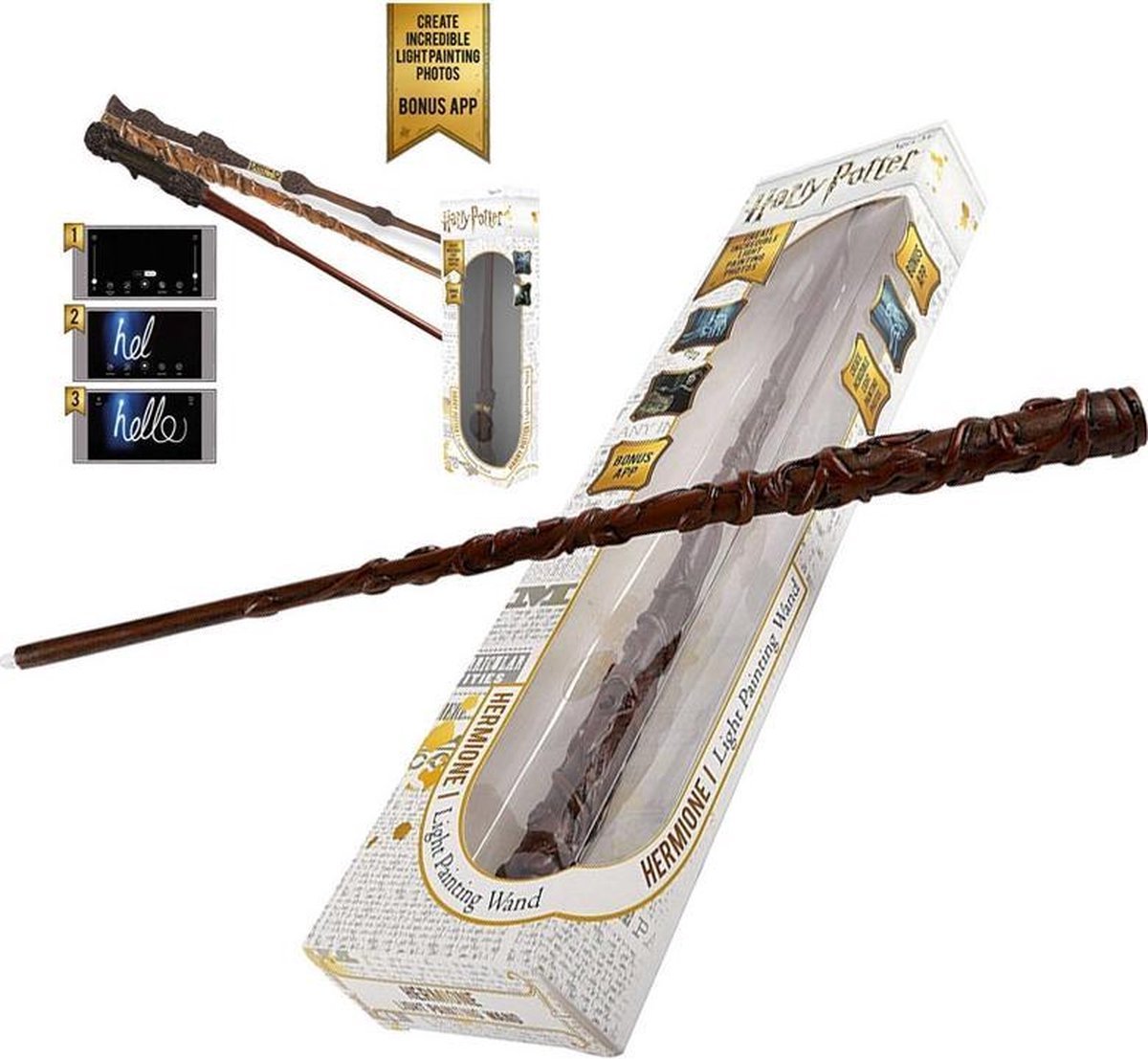 Harry Potter - Baguette Lumos deluxe d'Hermione Granger - flash vidéo