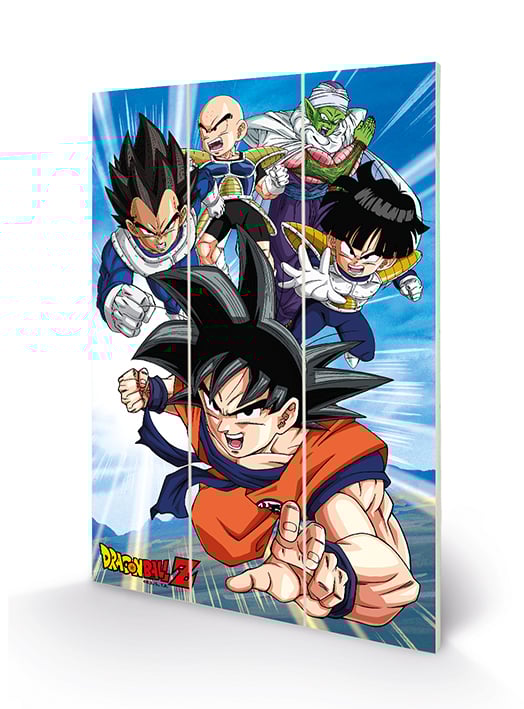 Dragon Ball Z - La force et le Coeur d'un héros Impression sur Bois 20 X 29.5 cm - flash vidéo