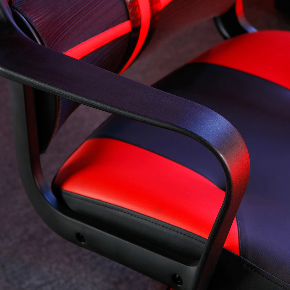 X Rocker - Chaise de jeu compacte Helix Rouge - flash vidéo