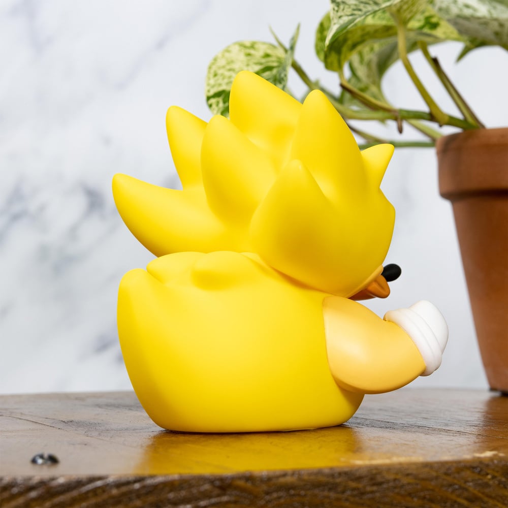 Numskull - Best of TUBBZ Boîte Canard de bain - Sonic le Hérisson - Super Sonic - 9cm - flash vidéo