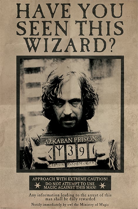 Harry Potter - Wanted Sirius Black Maxi Poster - flash vidéo