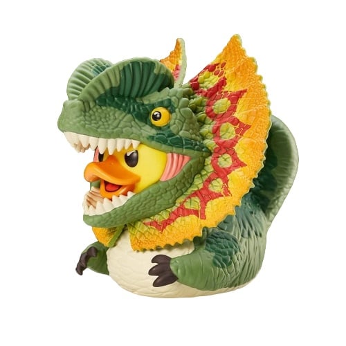 Best of TUBBZ Boîte Canard de bain - Jurassic Park - Dilophosaurus - 9cm - flash vidéo