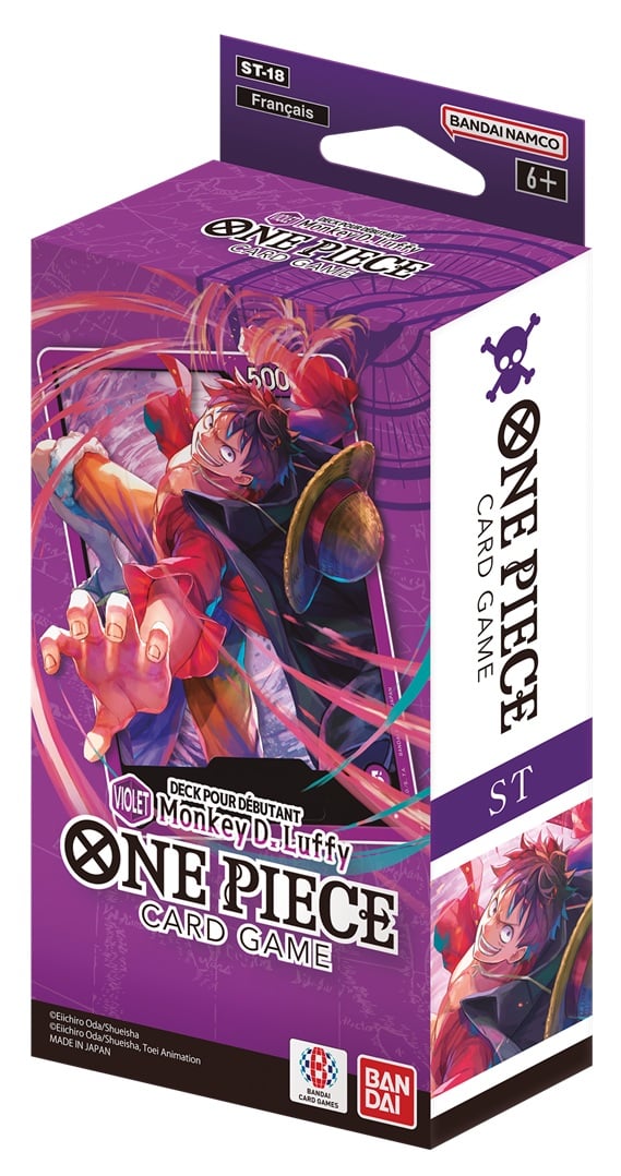 One Piece Card Game - Deck débutant (Edward Newgate / Uta / Don Quijote Doflamingo / Monkey D. Luffy / Smoker / Charlotte Katakuri - 1x deck aléatoire) - flash vidéo