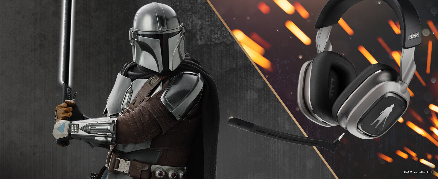 Astro - Casque de jeu sans fil Logitech G Astro A30 Star Wars: The Mandalorian Special Edition pour PC/Mac, PS5, Xbox Series X|S, Switch et Mobile - flash vidéo