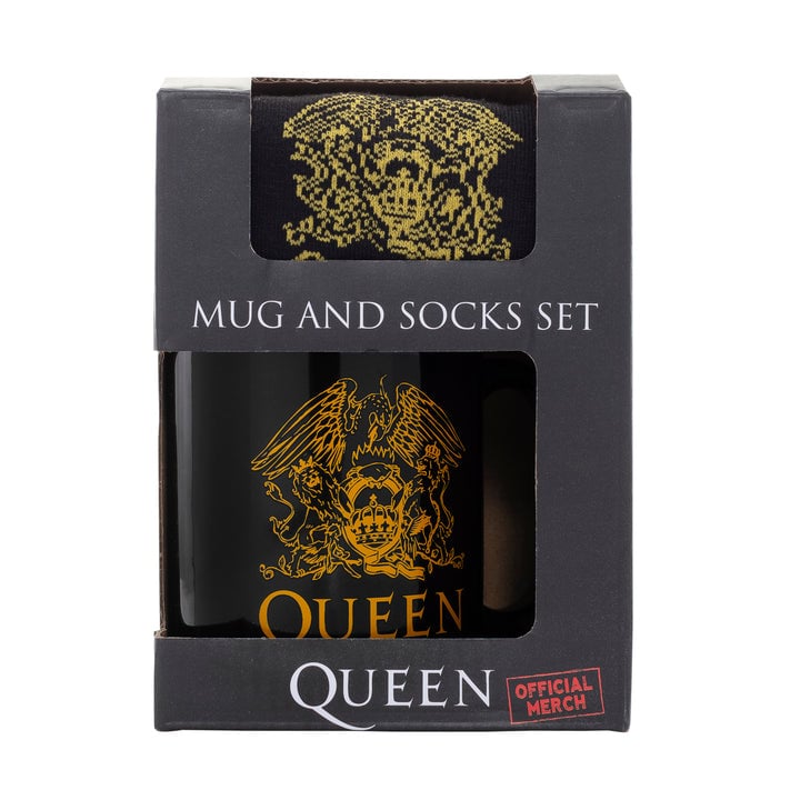 Queen - Coffret cadeau avec tasse 315ml et paire de chaussette EU 41-45 "Queen" - flash vidéo