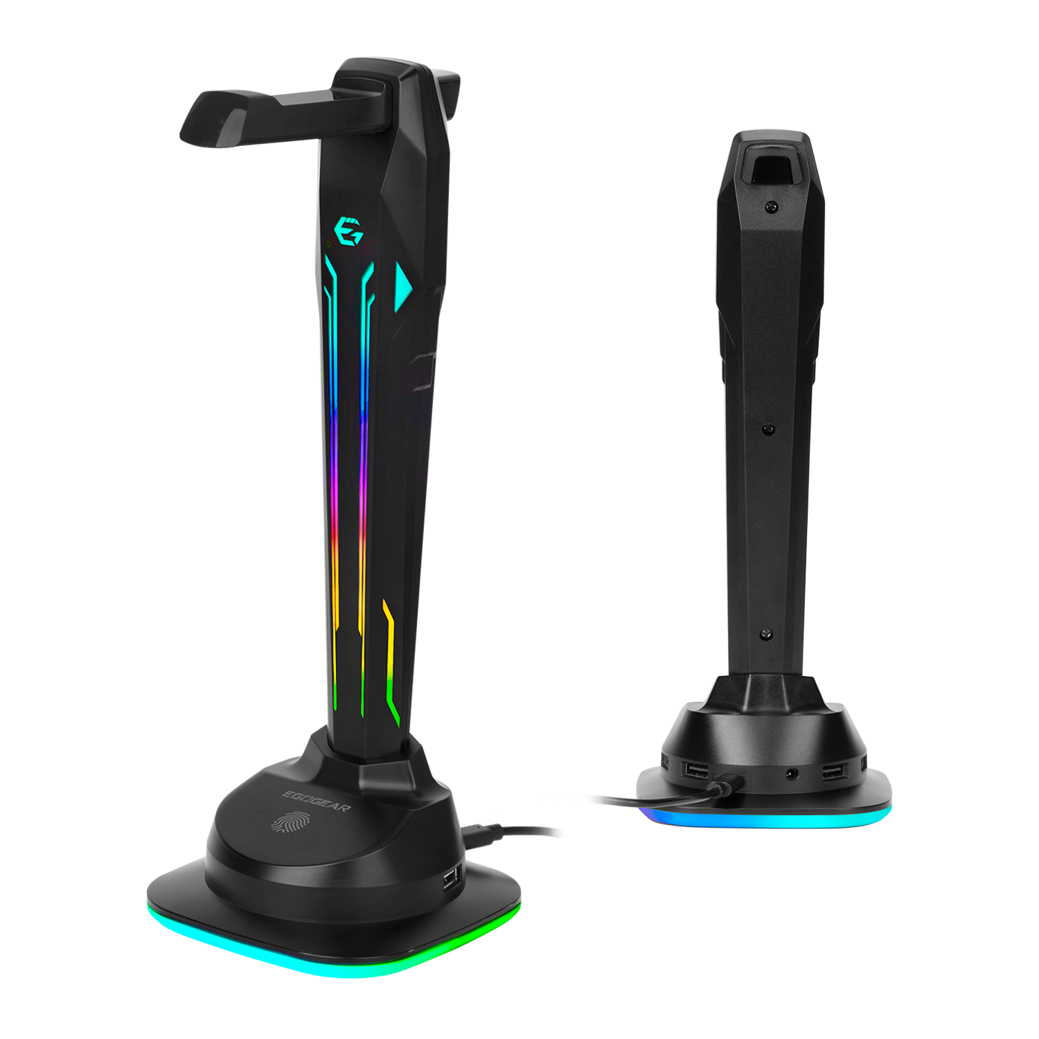 EgoGear - SAC1 - Hub USB universel et support pour casque de jeu RGB - flash vidéo