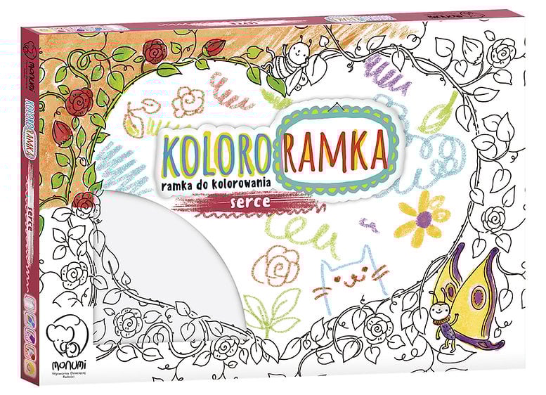 Monumi - Toile L à colorier "Heart" - flash vidéo