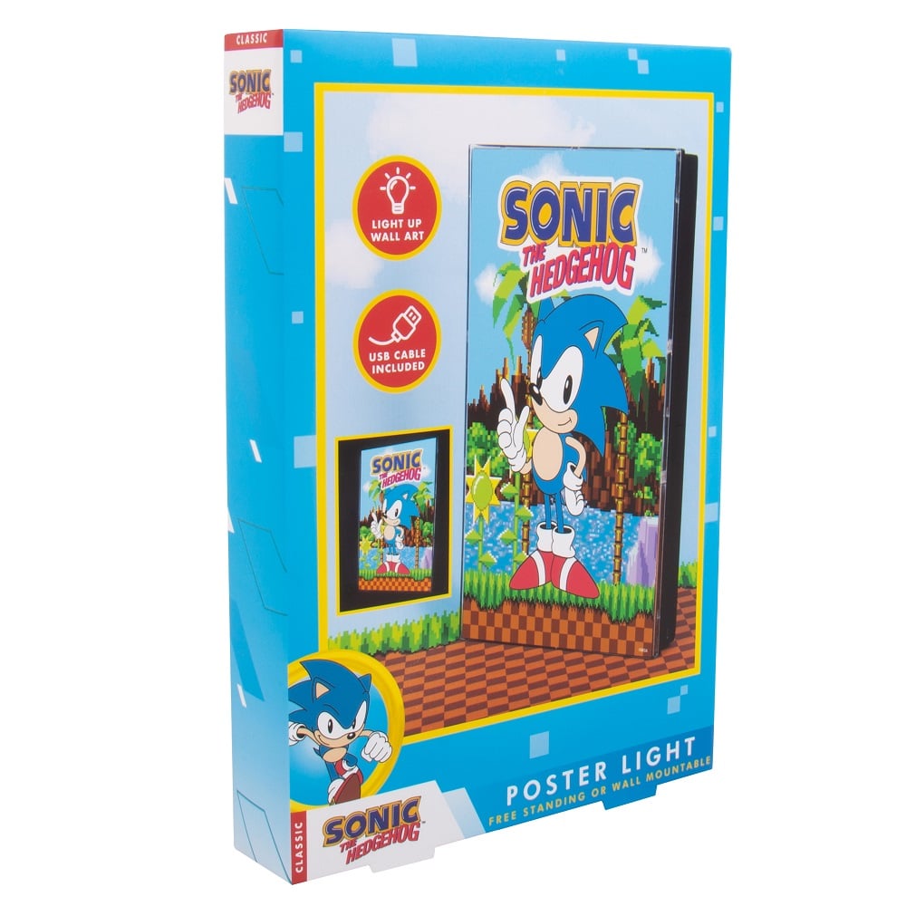 Sonic the Hedgehog - Affiche lumineuse - flash vidéo