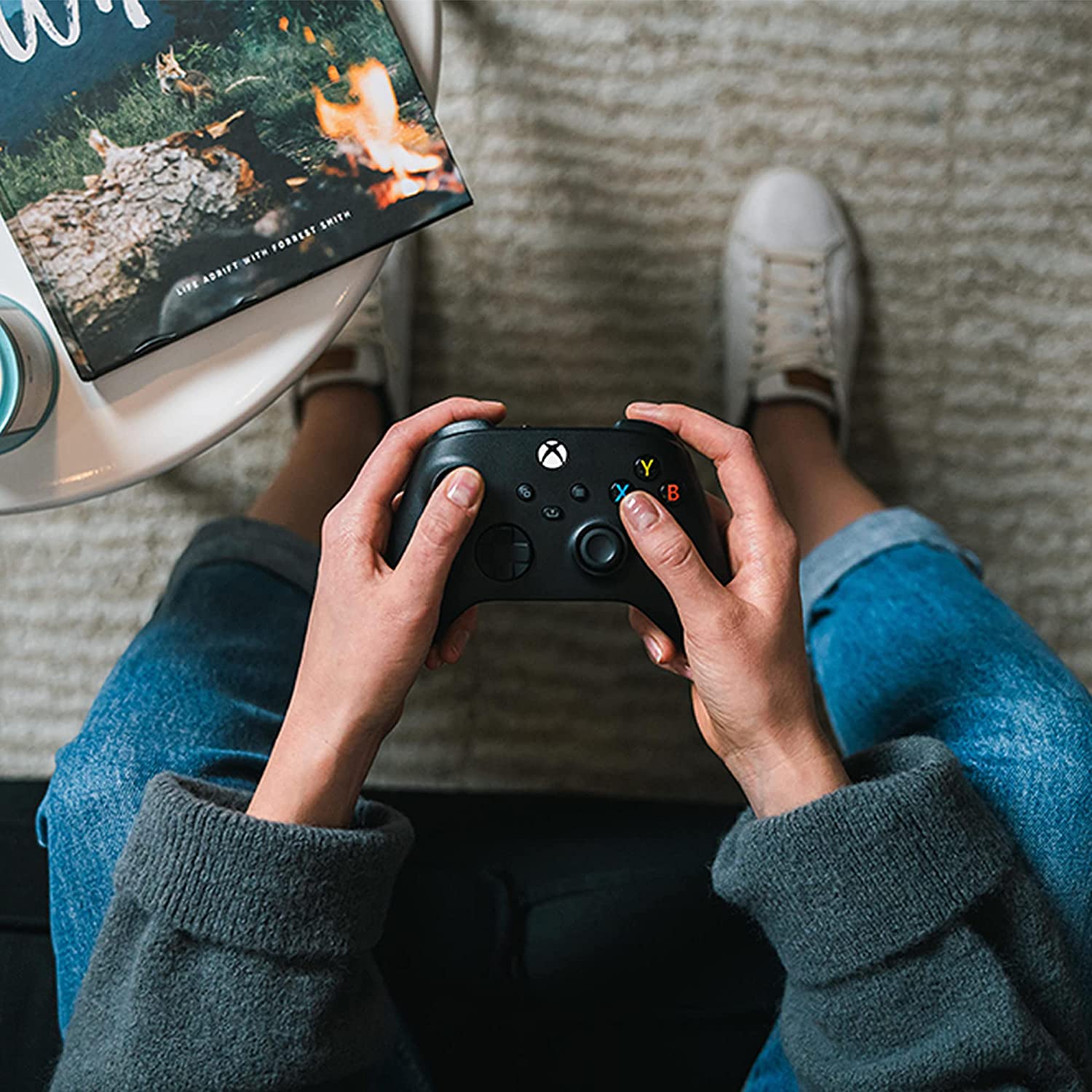 Manette sans fil Xbox Carbon Black pour Xbox Series X|S, Xbox One, Windows 10 et Mobile - flash vidéo