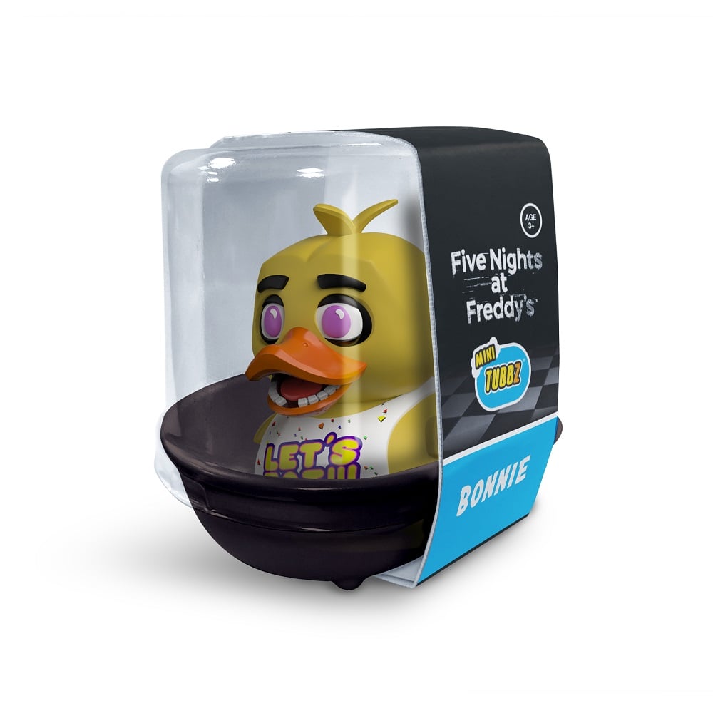 Numskull - Mini TUBBZ Canard de bain - Five Nights at Freddy's - Chica (Édition baignoire) - 8cm - flash vidéo