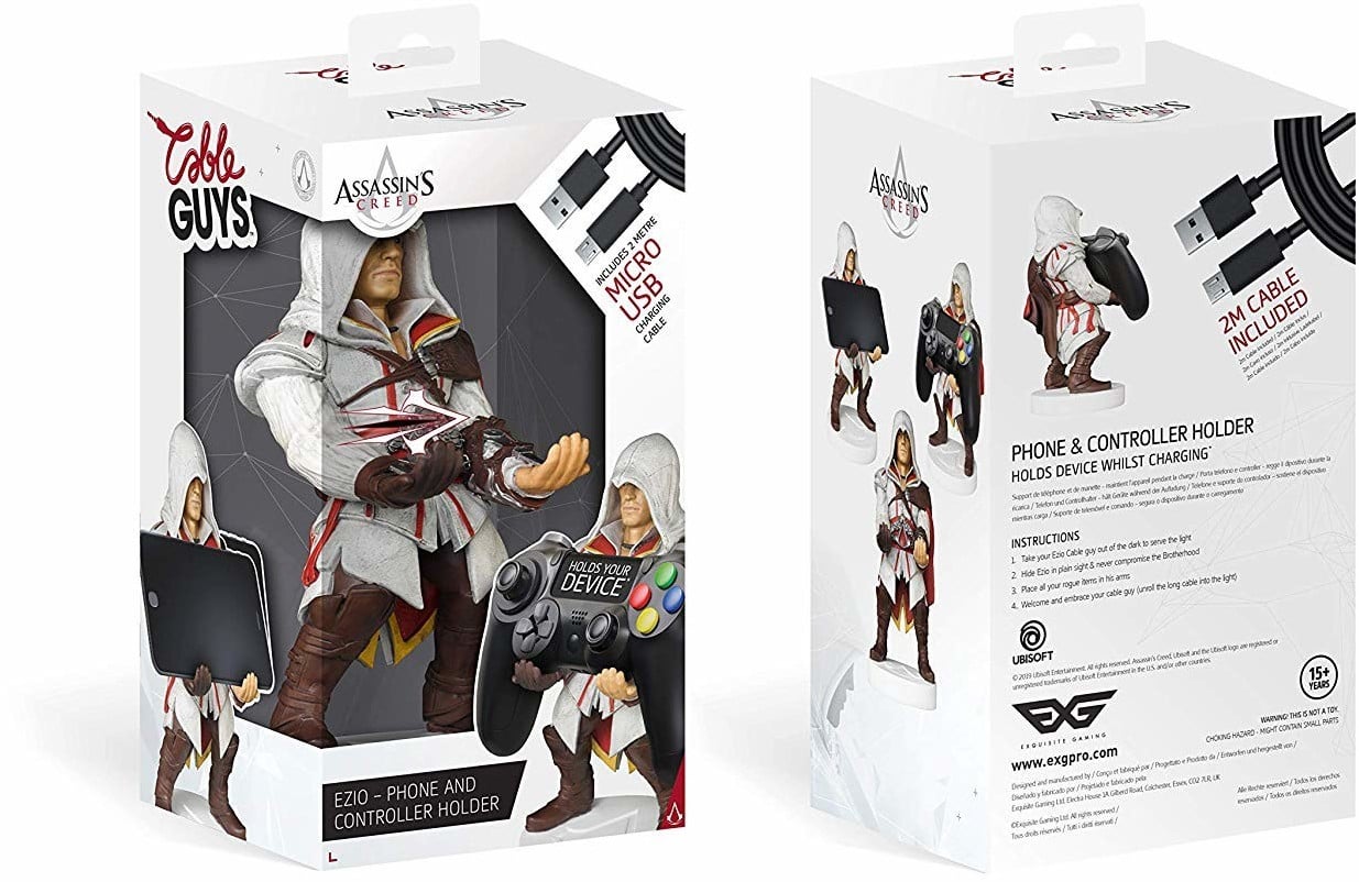 Cable Guys - Assassin's Creed - Ezio Support Chargeur pour Téléphone et Manette - flash vidéo
