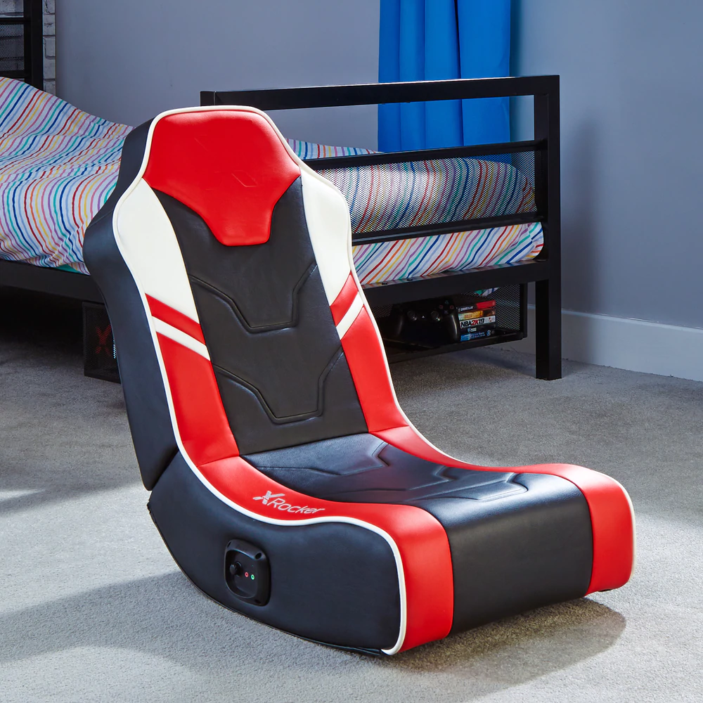 X Rocker - Shadow 2.0 Stereo Audio Gaming Floor Rocker Red - flash vidéo
