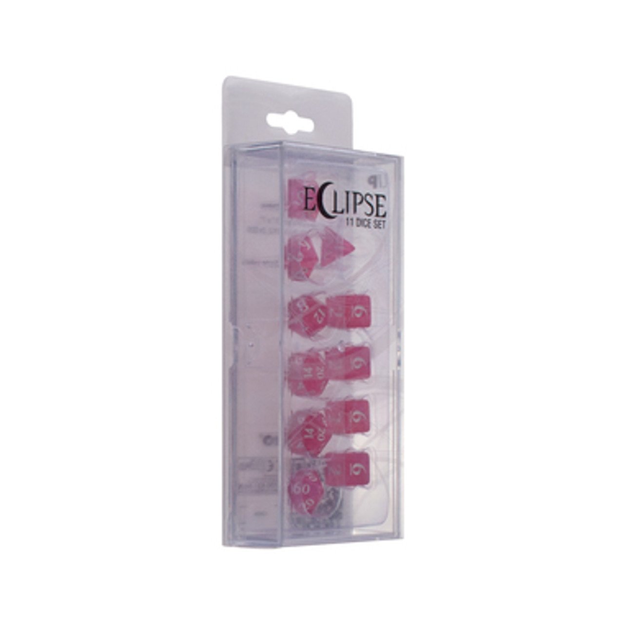 Ultra Pro - Eclipse 11 - Set de dés en acrylique : Rose vif - flash vidéo