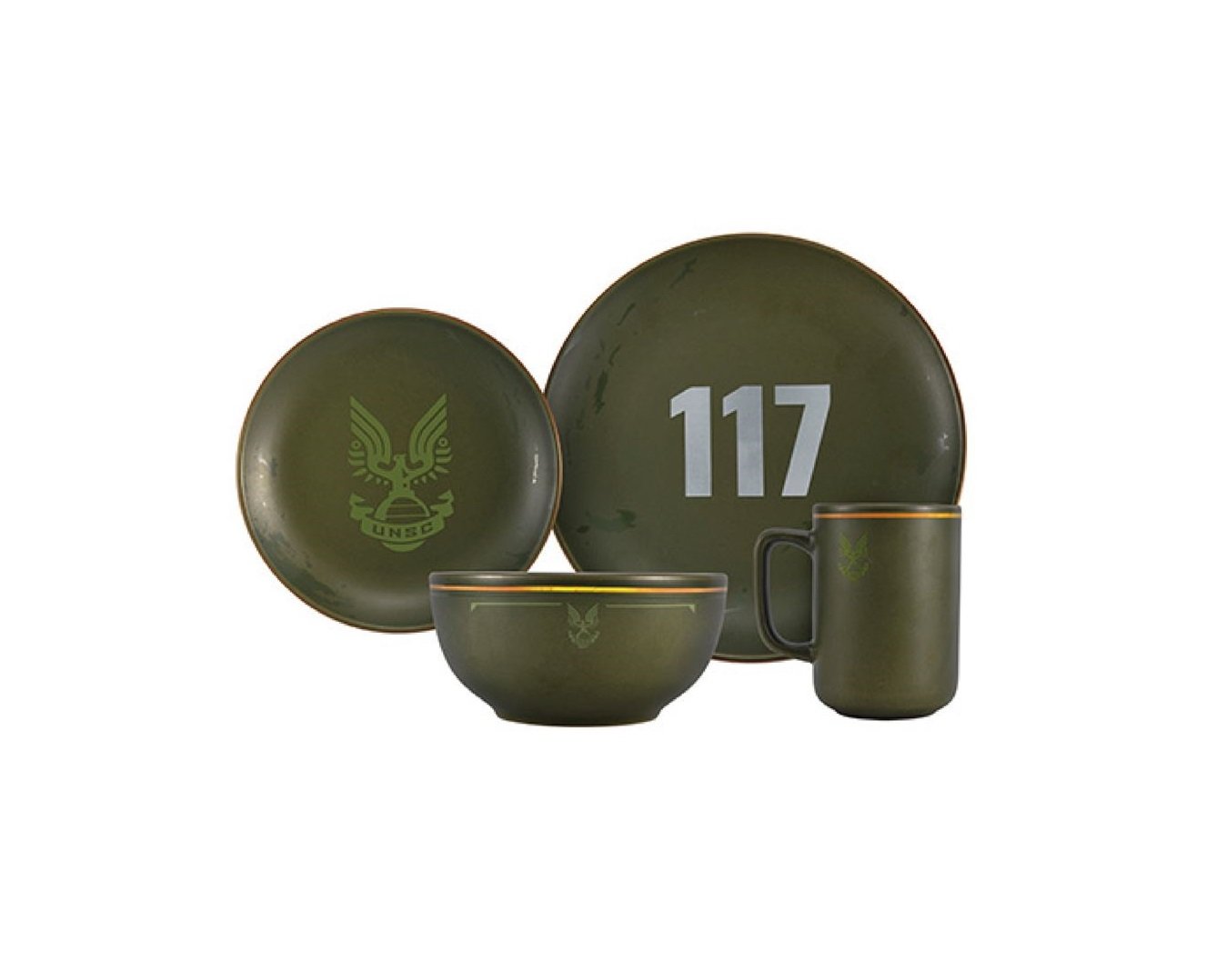 UKON!C - Halo - Vaisselle Masterchief/UNSC Set de 8 pièces - flash vidéo