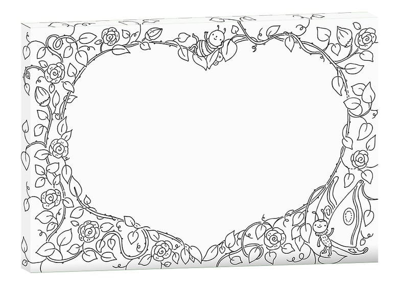 Monumi - Toile L à colorier "Heart" - flash vidéo