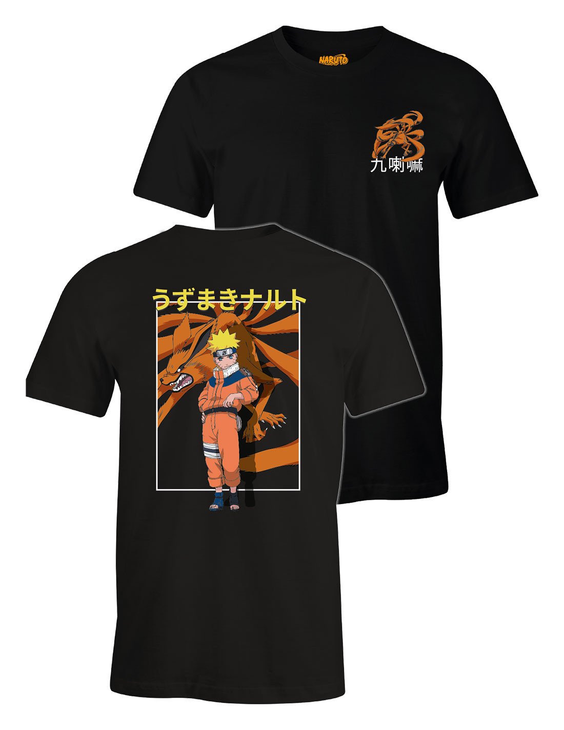 Naruto - T-shirt Bleu marine Kurama - L - flash vidéo