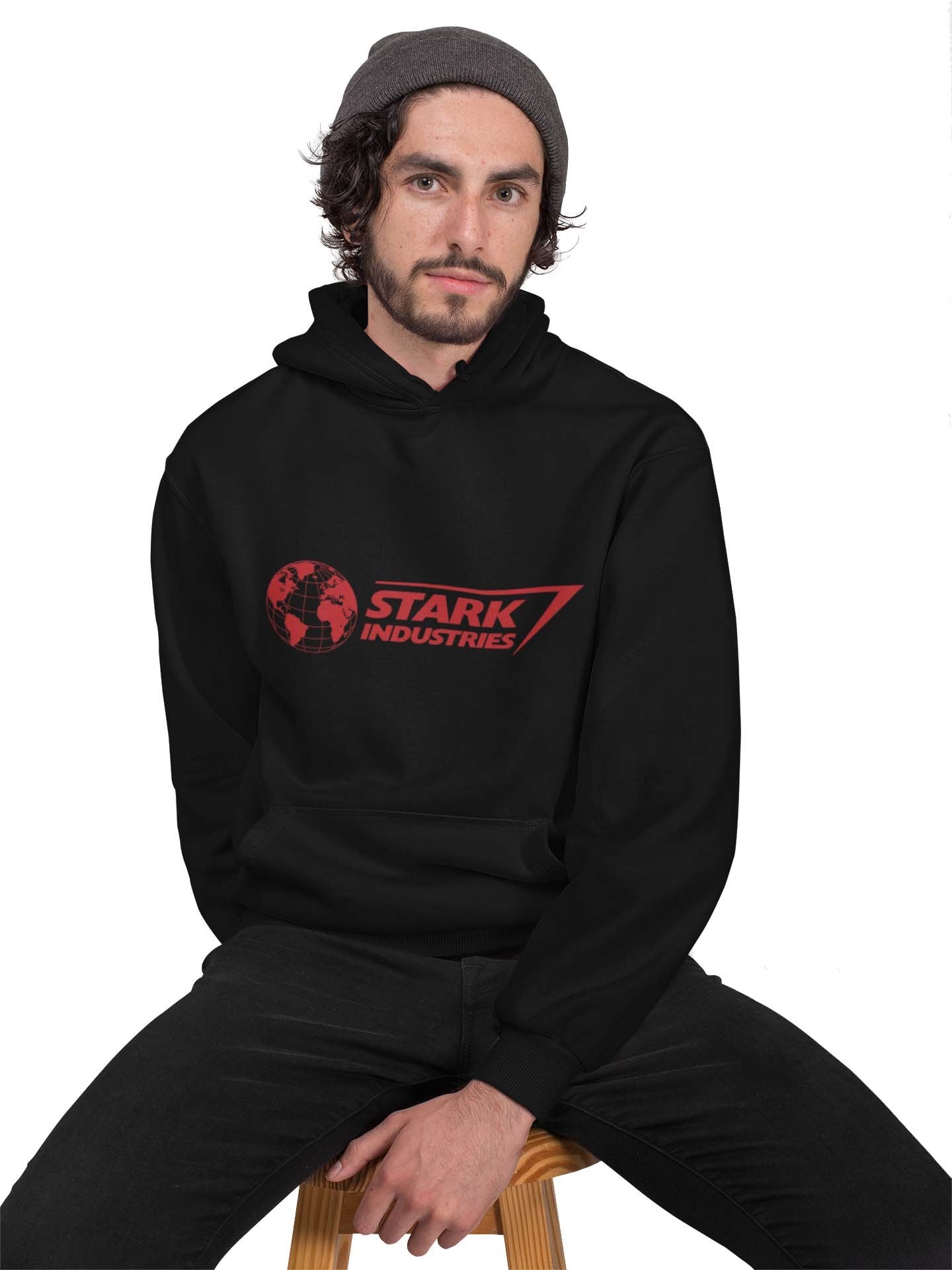 Marvel - Sweat-shirt à capuche Noir Stark Industries - S - flash vidéo
