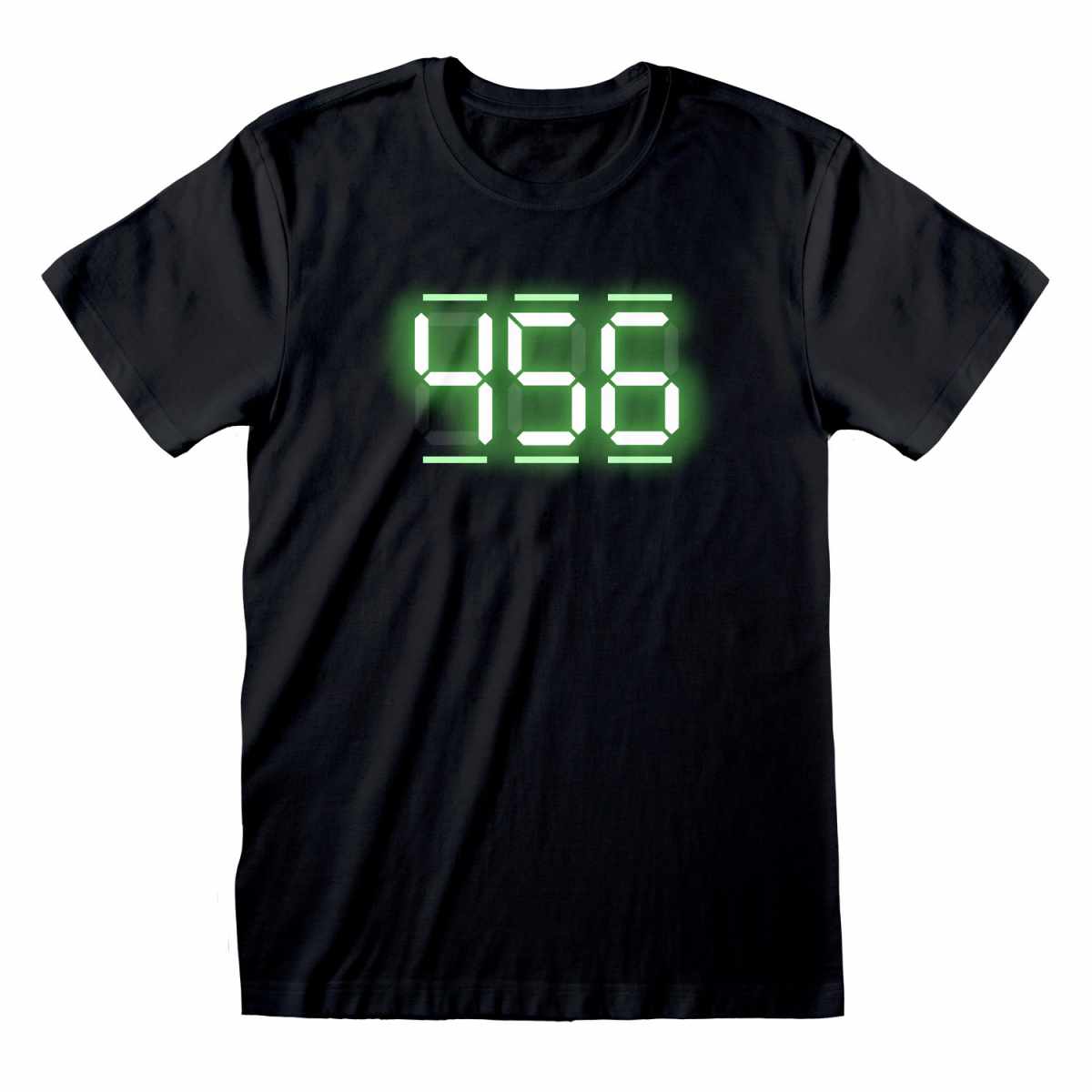 Squid Game - T-shirt unisexe Noir Texte numérique 456 - L - flash vidéo