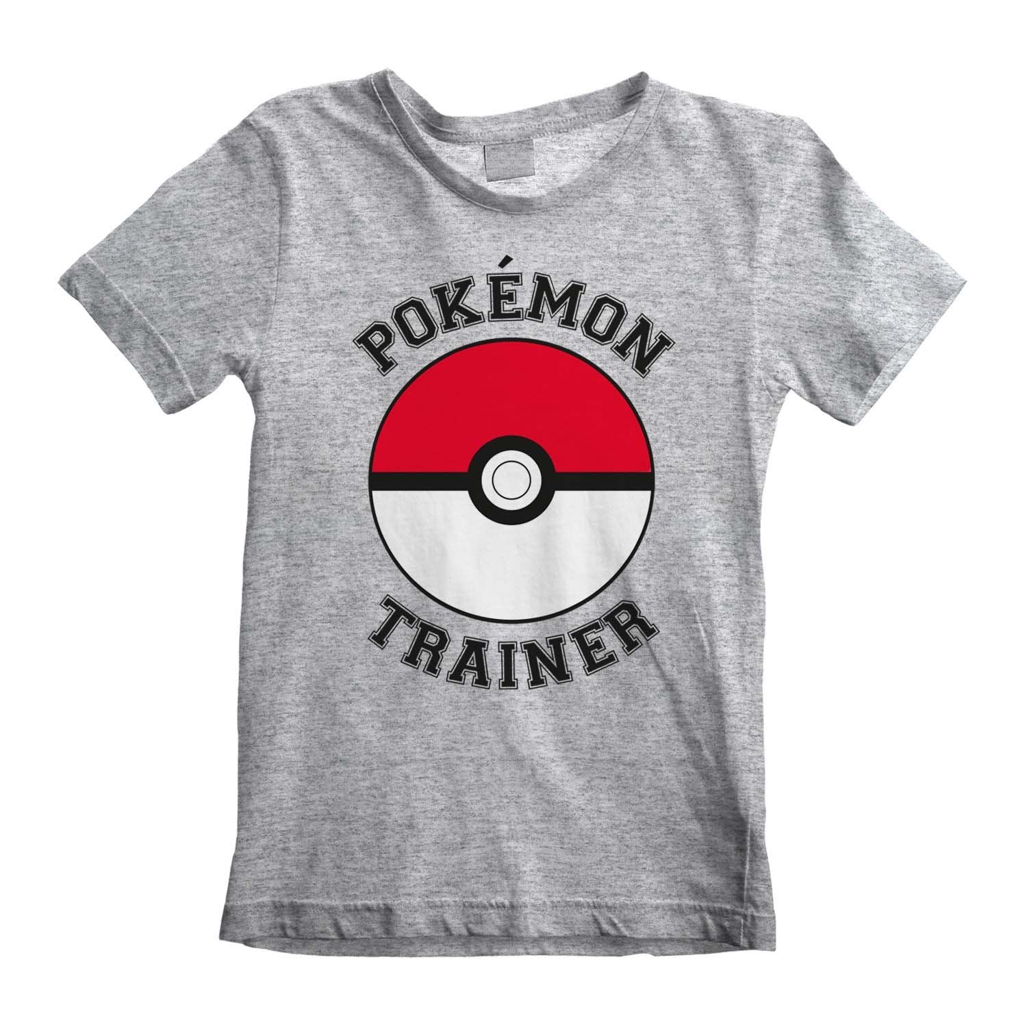 Nintendo - T-shirt Enfant Gris chiné Pokémon Entraîneur - 12-13 ans - flash vidéo