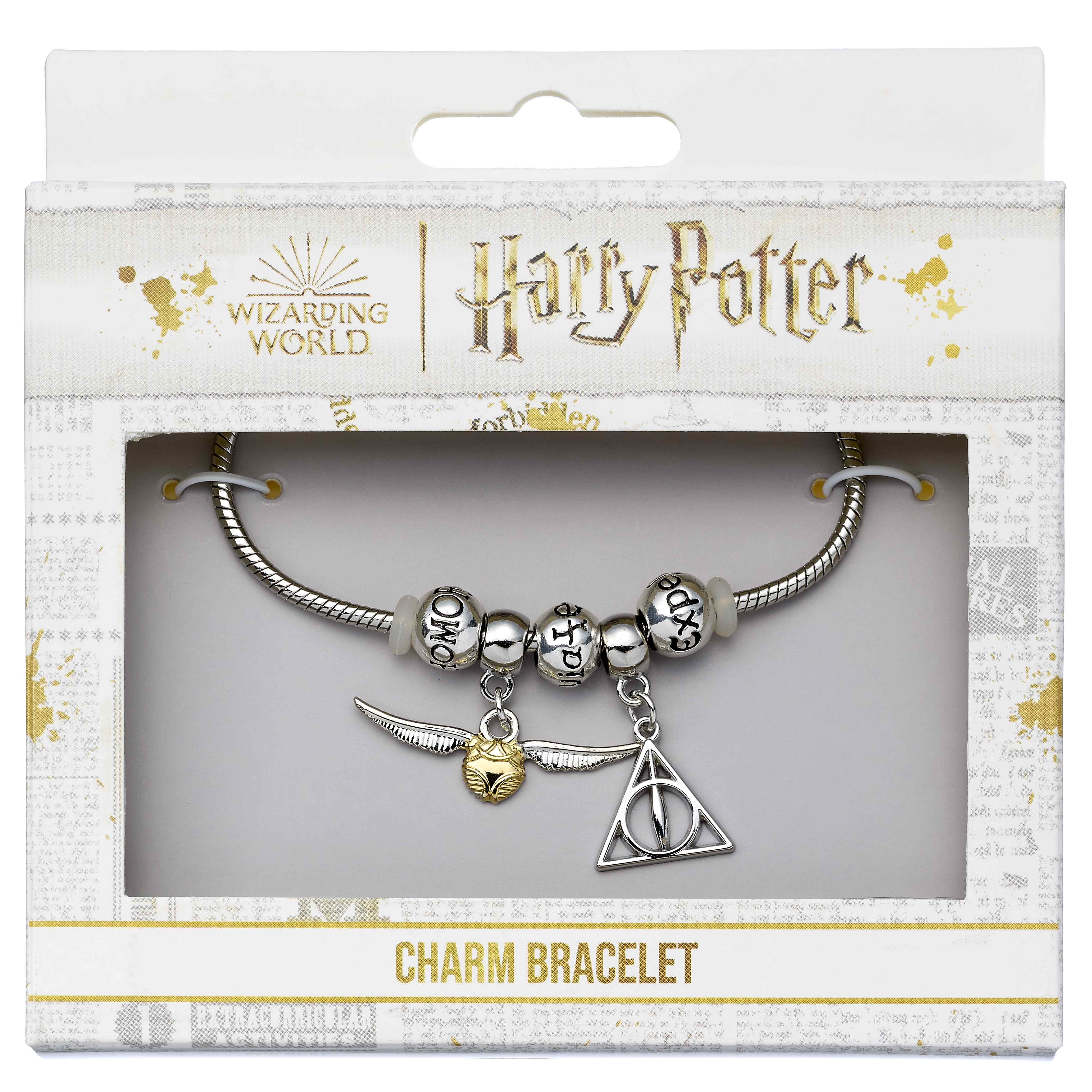 Harry Potter - Set de bracelet à breloques Charms argenté - flash vidéo