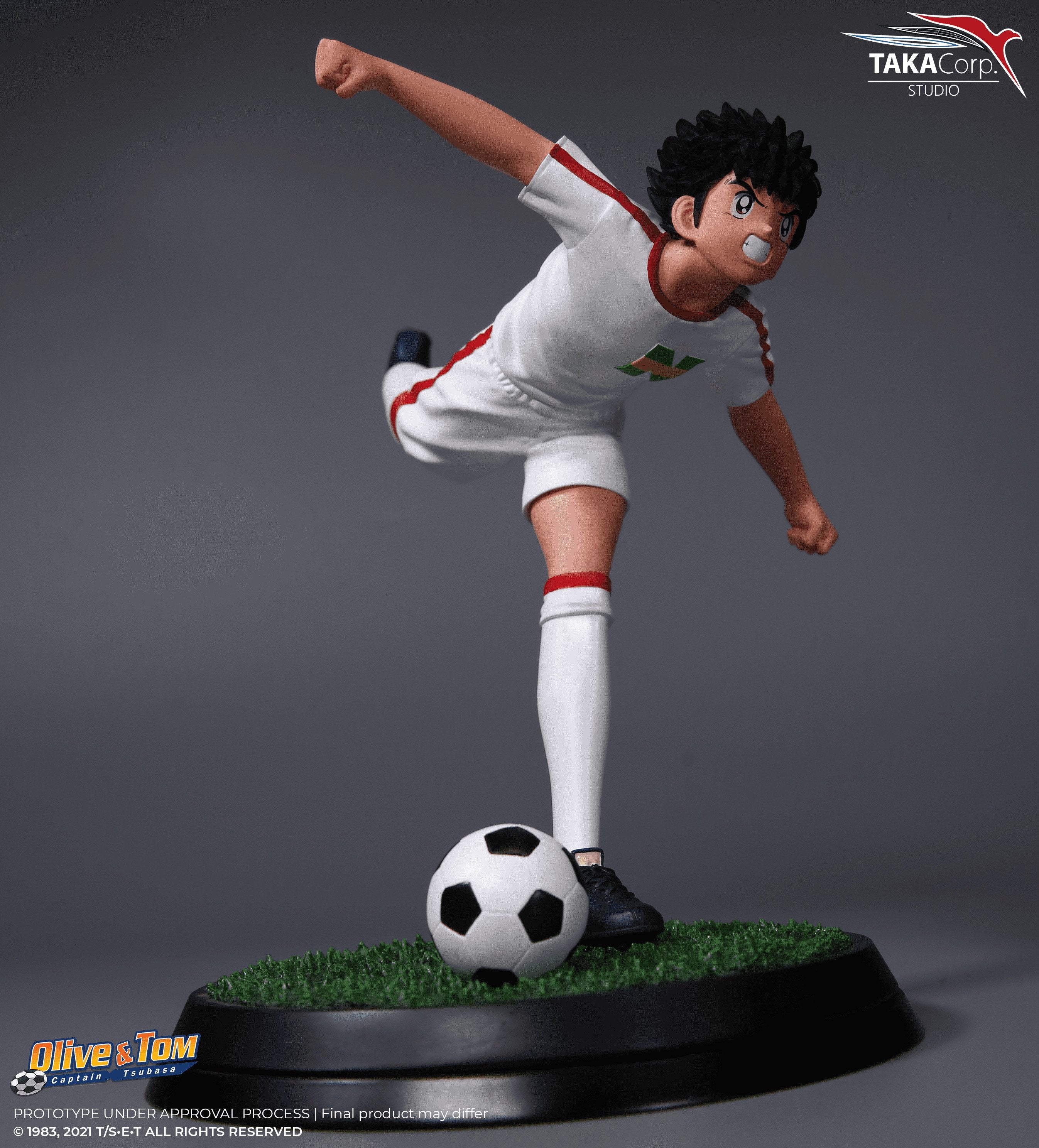 Plastoy - Olive et Tom (Captain Tsubasa) - Olivier Atton (Tsubasa Ozora) Statue 18.5cm - flash vidéo