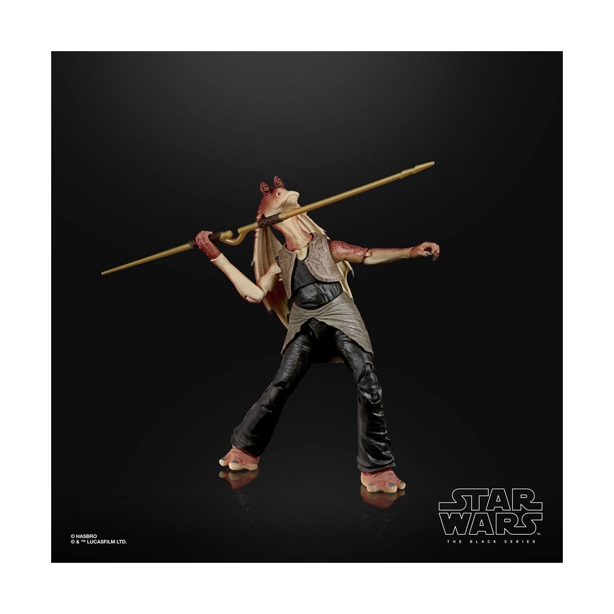 Star Wars The Black Series - La Menace Fantôme Figurine d'action Deluxe de Jar Jar Binks 15cm - flash vidéo