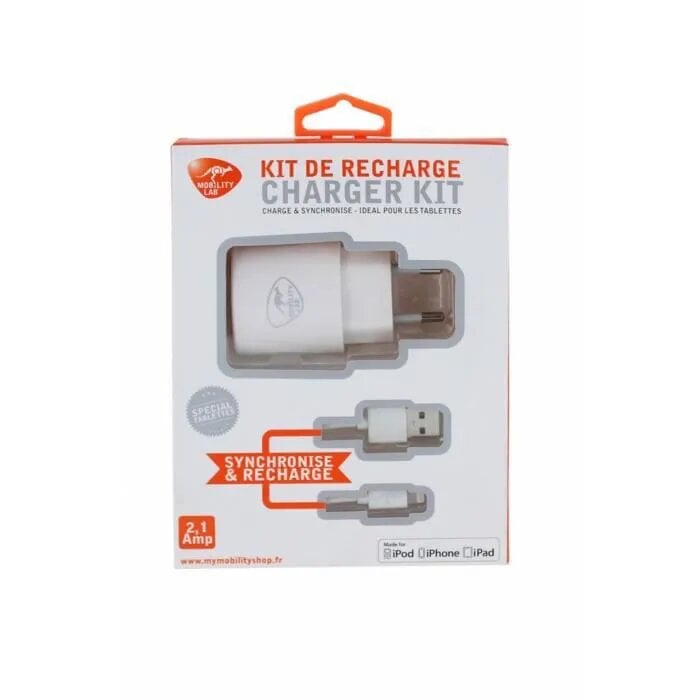 Mobility Lab Chargeur murale avec câble Lightning - flash vidéo