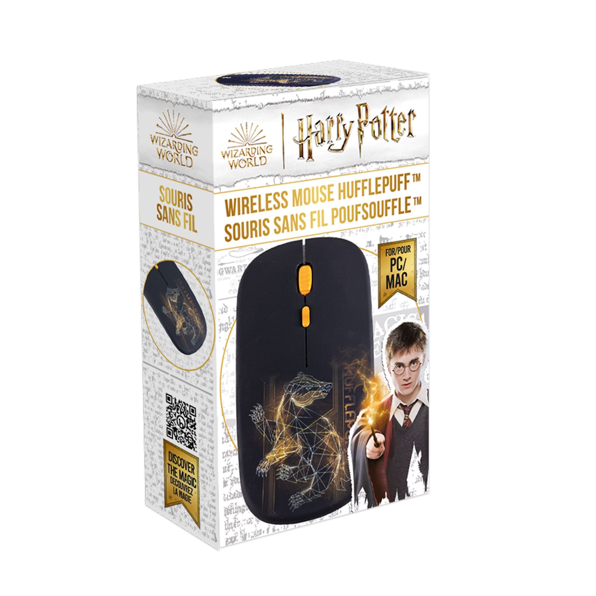 Harry Potter - Souris Optique Sans-Fil - Modèle Poufsouffle - flash vidéo