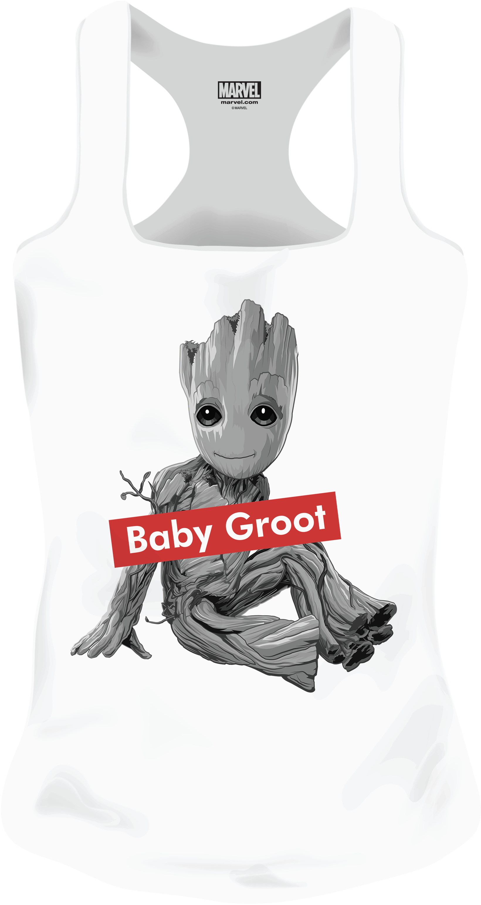 Marvel - Baby Groot White Women Tank Top M - flash vidéo