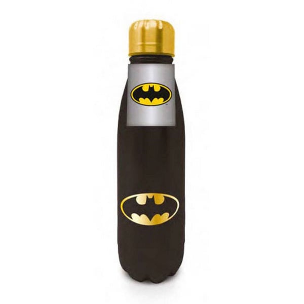 Batman - Petite bouteille en métal Noire et Dorée 540ml - flash vidéo
