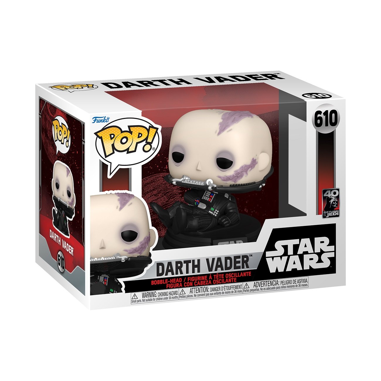 Funko Pop! Star Wars: Return of the Jedi 40th Anniversary - Darth Vader (Unmasked) - flash vidéo