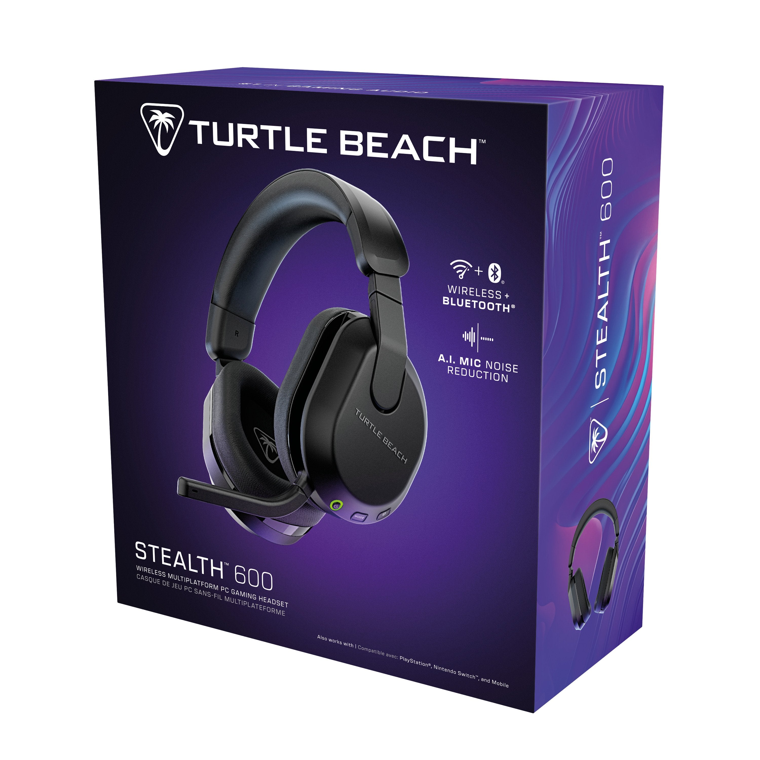 Turtle Beach - Casque de jeu sans fil Stealth 600 Gen 3 Noir pour Xbox Series, Xbox One, PS5, PS4, Switch, PC et Mobile - flash vidéo