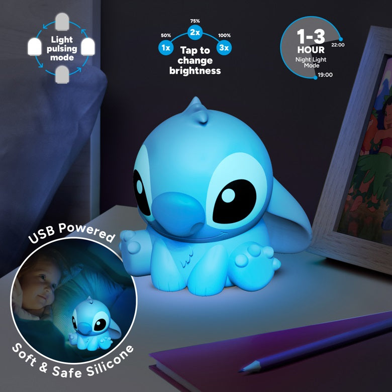 Lilo et Stitch - Veilleuse rechargeable en silicone Stitch - flash vidéo