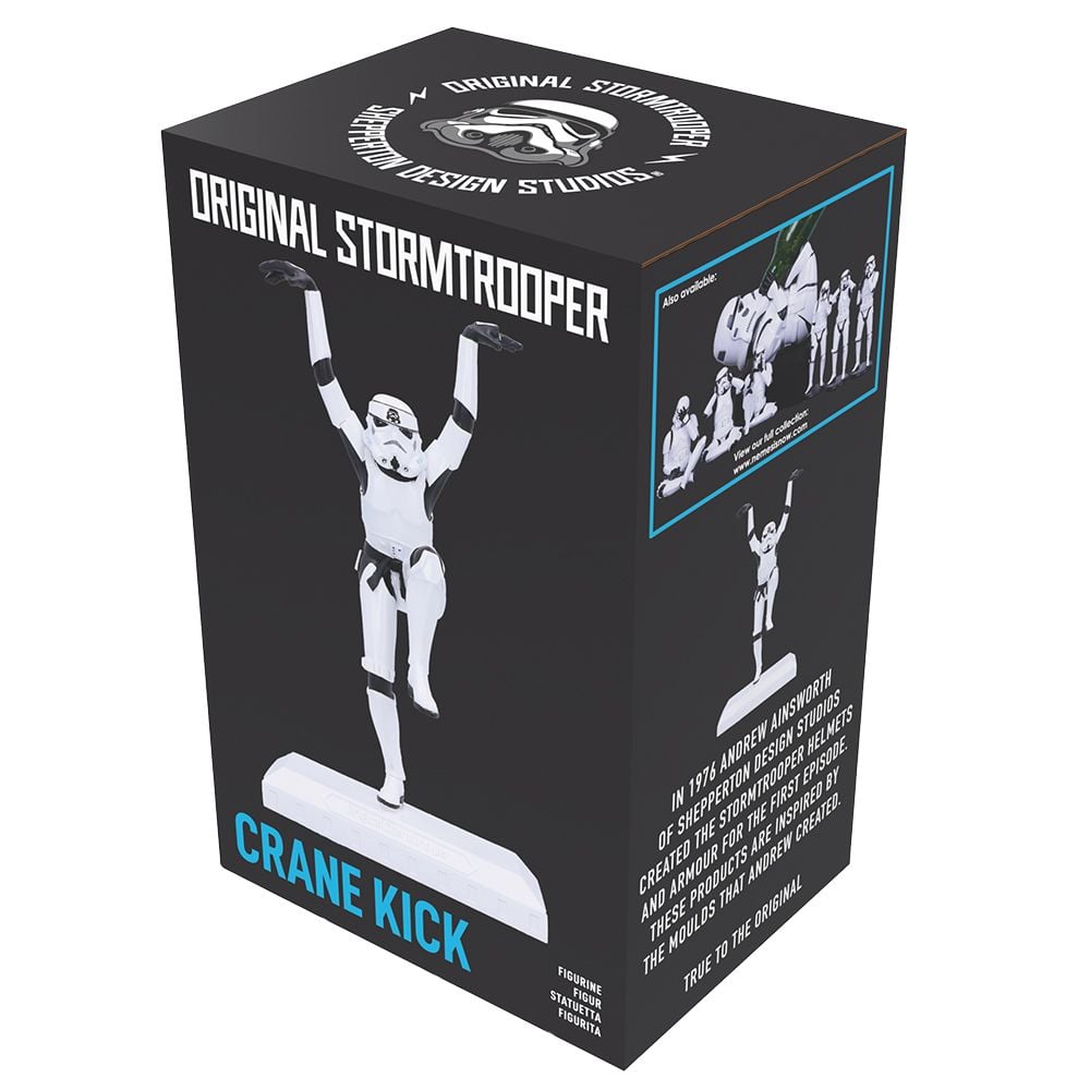 Star Wars - Statuette de Stormtrooper faisant le coup de pied de la grue 20.5cm - flash vidéo