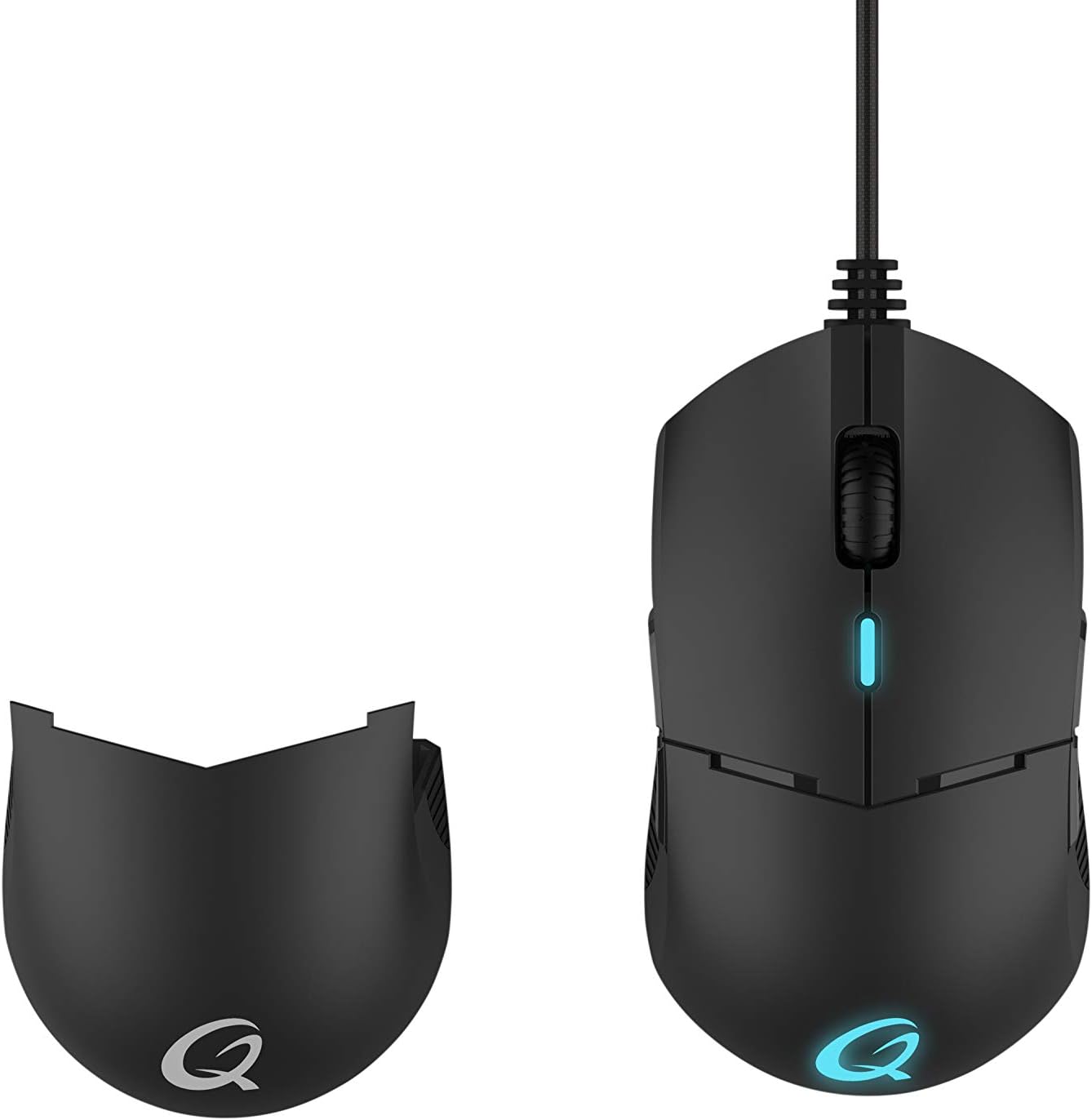 QPAD - DX-900 - Souris de jeu optique sans fil/filaire noire - flash vidéo