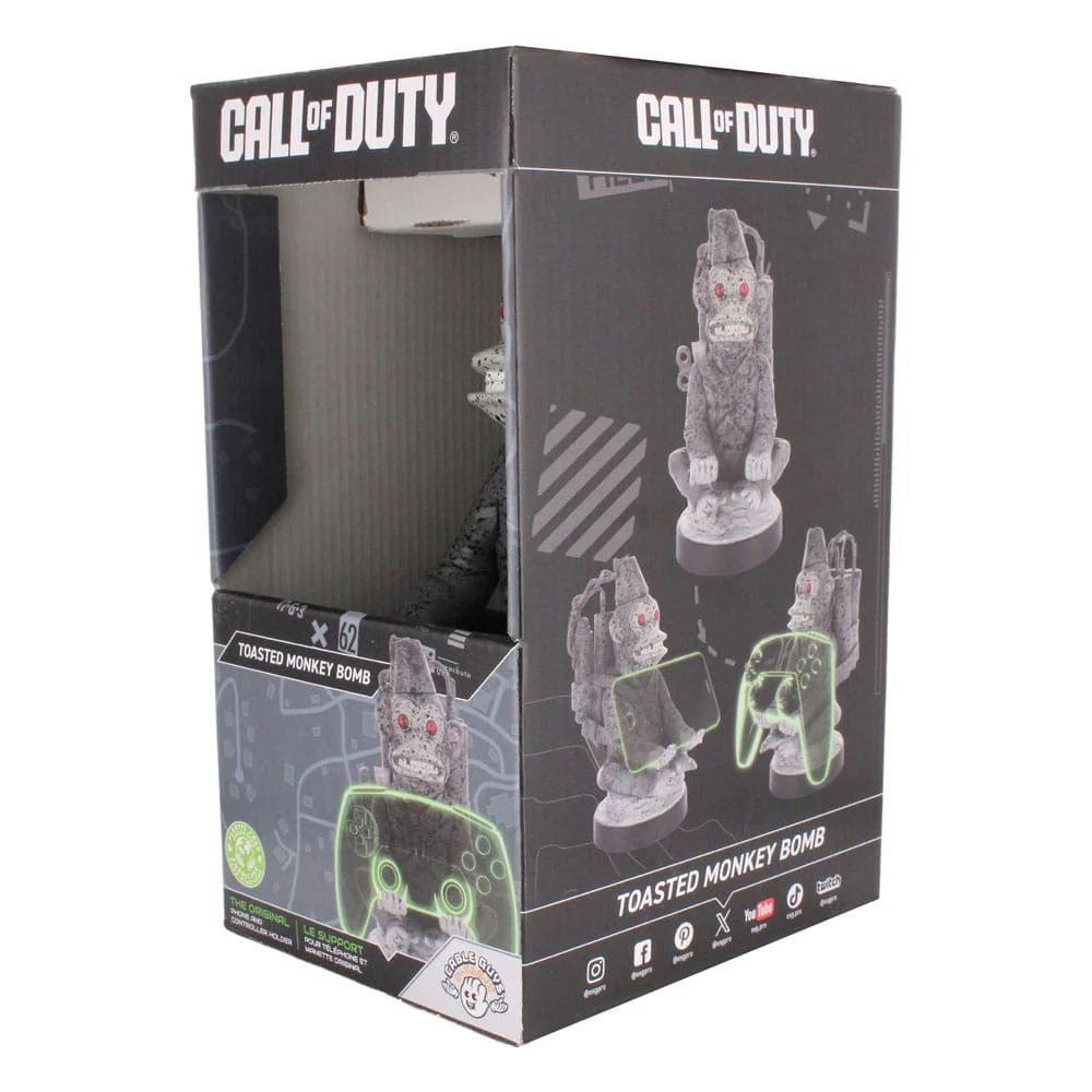 Cable Guys - Call of Duty - Toasted Monkey Bomb Support Chargeur pour Téléphone et Manette - flash vidéo