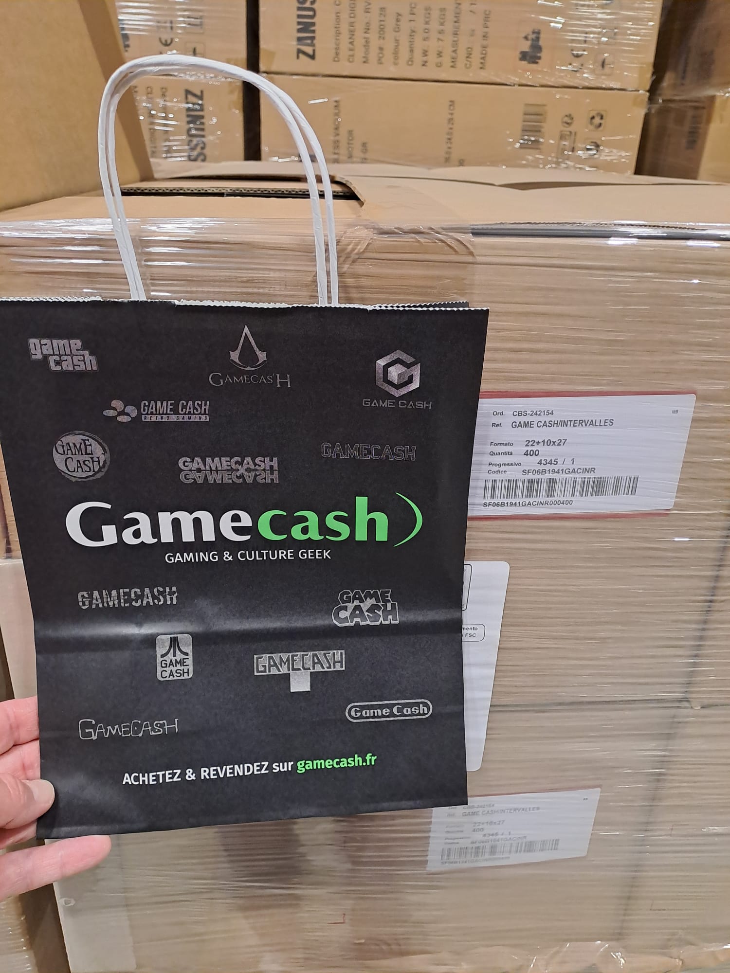 400 petits sacs Gamecash Gaming et Culture Geek - flash vidéo