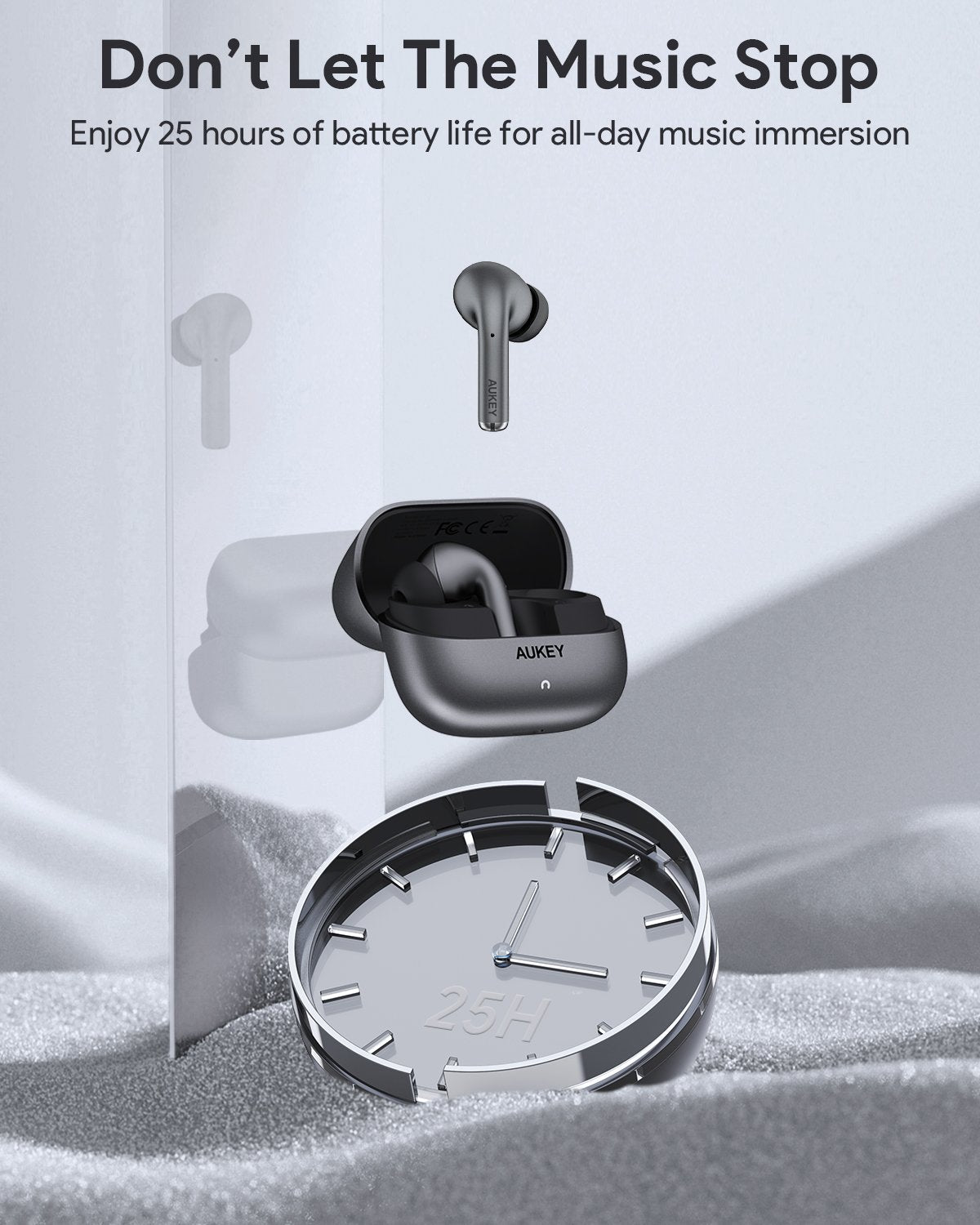 Aukey - Écouteurs sans fil connectés Beyond ANC Pro Noir - flash vidéo