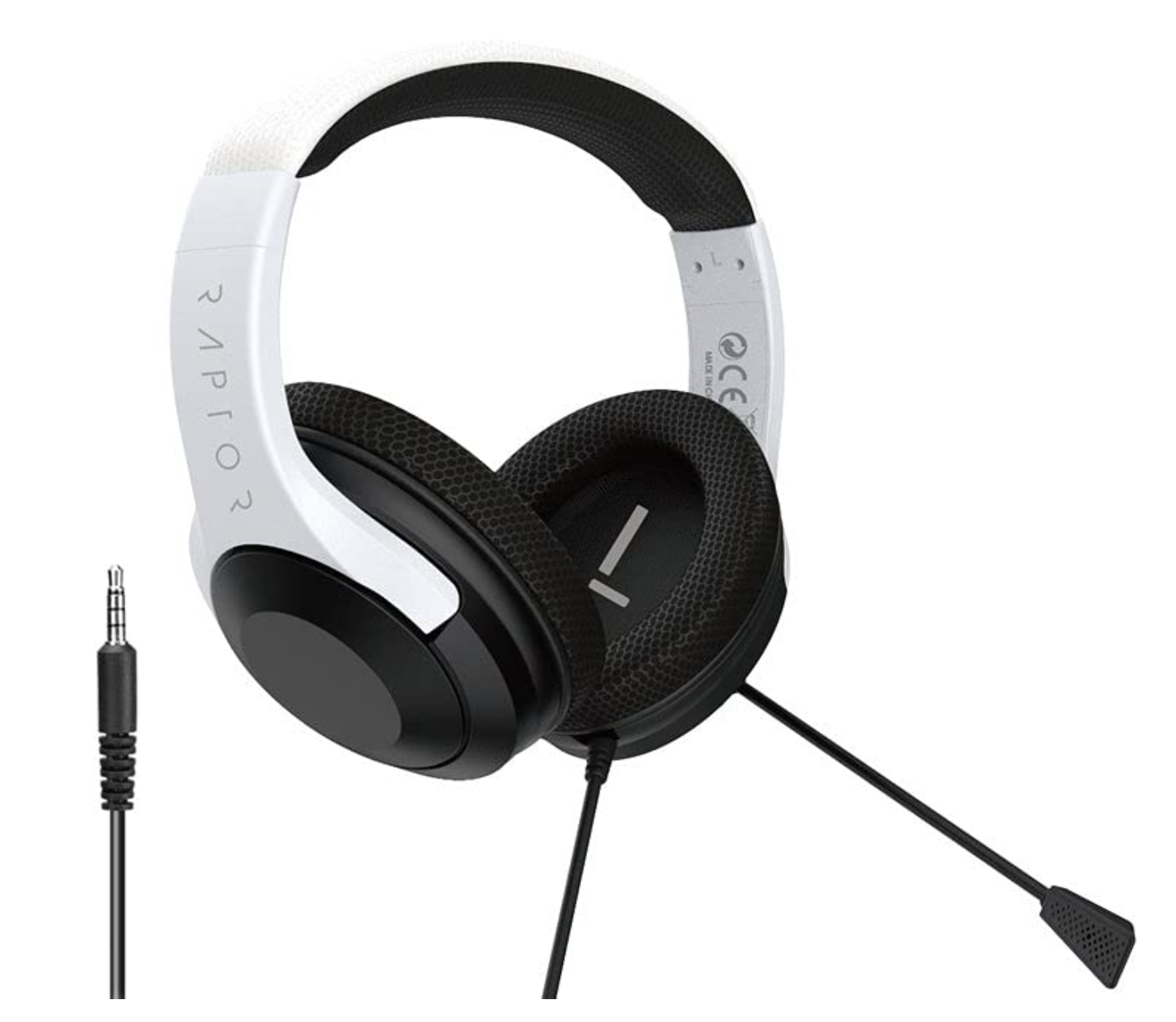 Raptor Gaming - Casque de jeu stéréo filaire H300 Blanc pour PS4/PS5, Xbox Series X|S et Windows 10/11 - flash vidéo