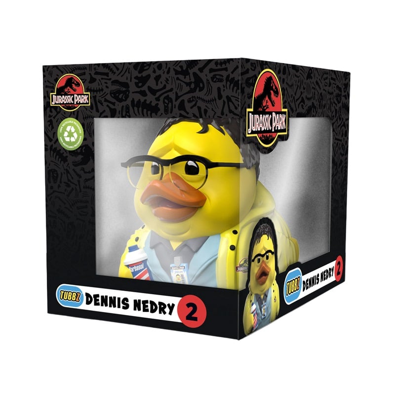 Best of TUBBZ Boîte Canard de bain - Jurassic Park - Dennis Nedry - 9cm - flash vidéo